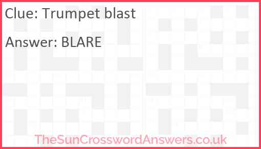 Trumpet blast Answer