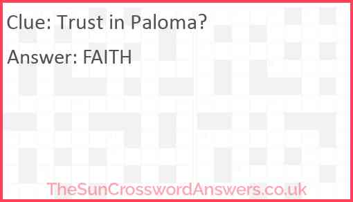 Trust in Paloma? Answer