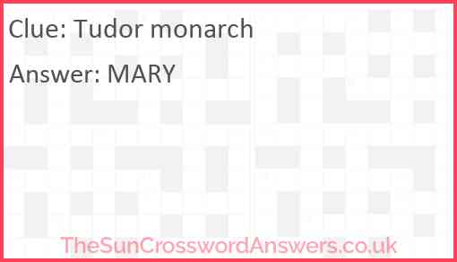 Tudor monarch Answer