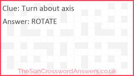 Turn about axis Answer