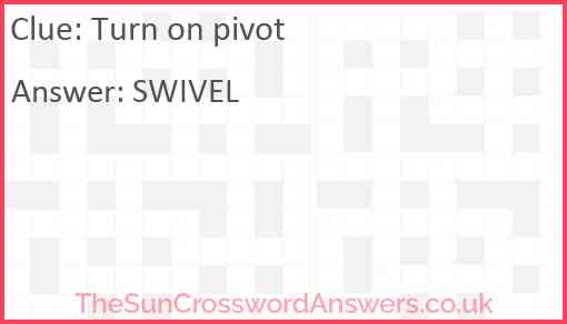 Turn on pivot Answer