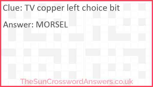 TV copper left choice bit Answer