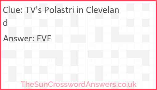 TV's Polastri in Cleveland Answer