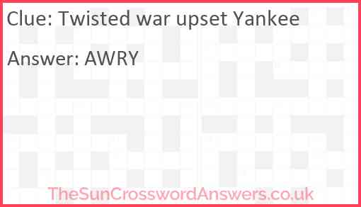 Twisted war upset Yankee Answer