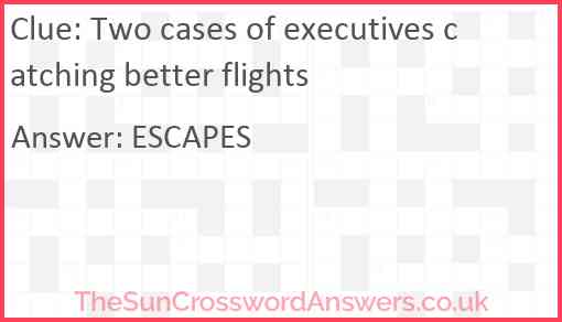 Two cases of executives catching better flights Answer