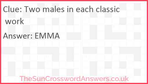 Two males in each classic work Answer