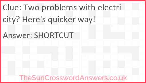 Two problems with electricity? Here's quicker way! Answer