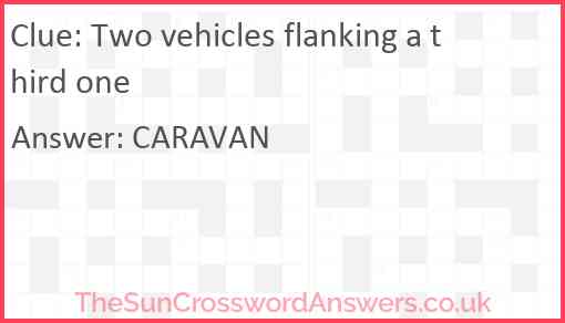 Two vehicles flanking a third one? Answer