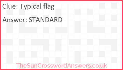 Typical flag Answer