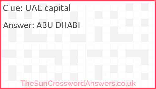 UAE capital Answer