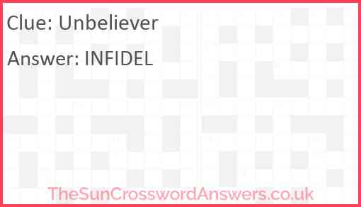 Unbeliever Answer