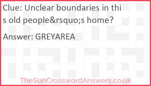 Unclear boundaries in this old people&rsquo;s home? Answer