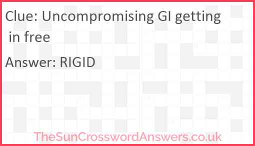 Uncompromising GI getting in free Answer