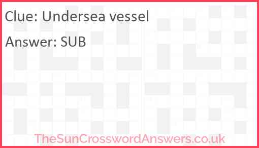 Undersea vessel Answer