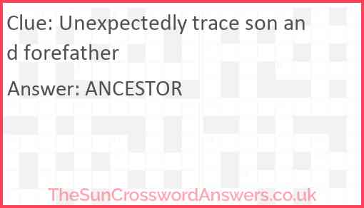 Unexpectedly trace son and forefather Answer