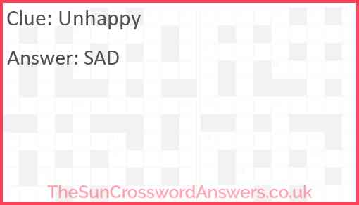 Unhappy Answer