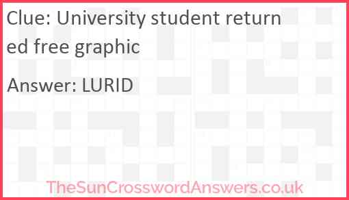 University student returned free graphic Answer