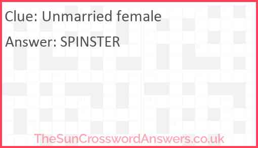 Unmarried female Answer