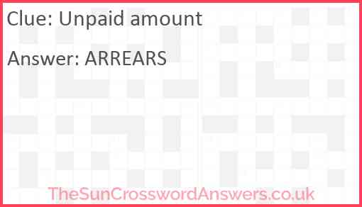 Unpaid amount Answer