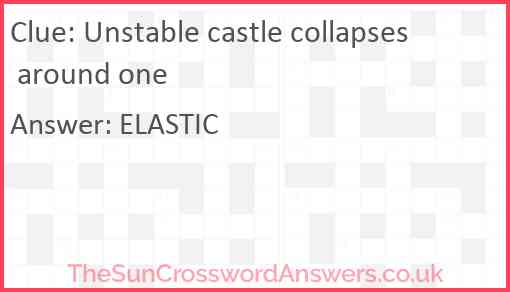 Unstable castle collapses around one Answer