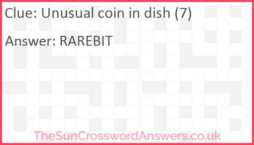 Unusual coin in dish (7) Answer