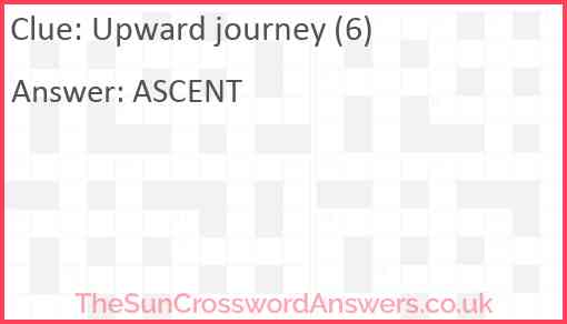 Upward journey (6) Answer