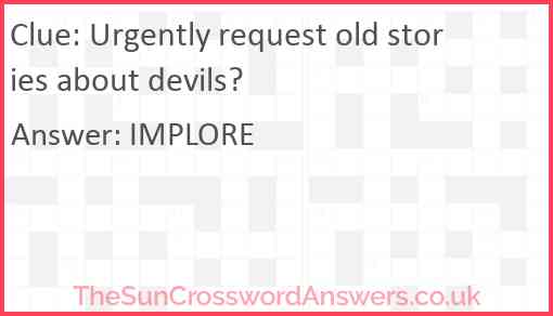 Urgently request old stories about devils? Answer