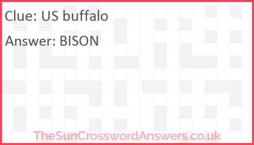 US buffalo Answer