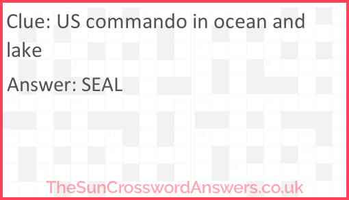 US commando in ocean and lake Answer