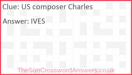 US composer Charles Answer