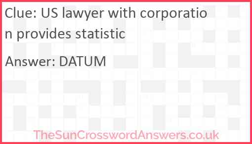 US lawyer with corporation provides statistic Answer