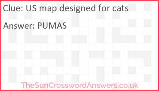 US map designed for cats Answer