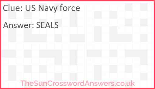 US Navy force Answer