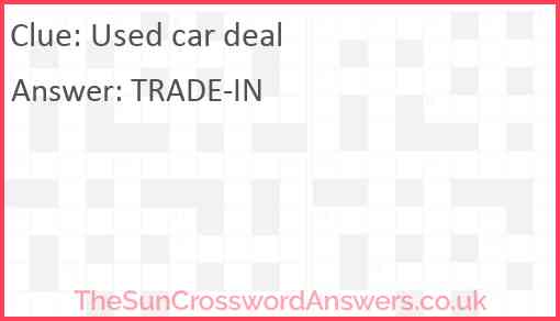 Used car deal Answer