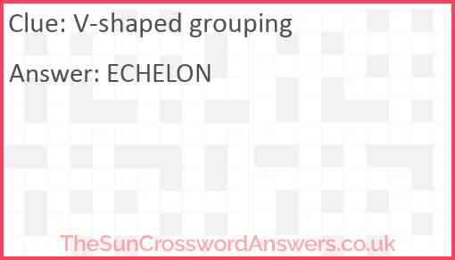 V-shaped grouping Answer