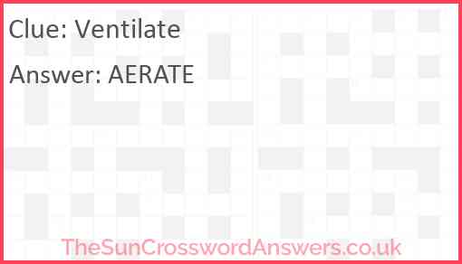 Ventilate Answer