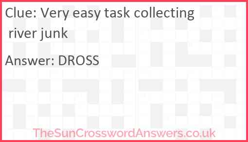 Very easy task collecting river junk Answer