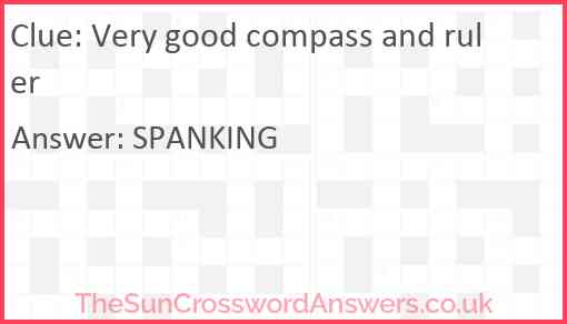Very good compass and ruler Answer