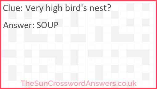 Very high bird's nest? Answer