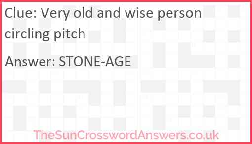 Very old and wise person circling pitch Answer