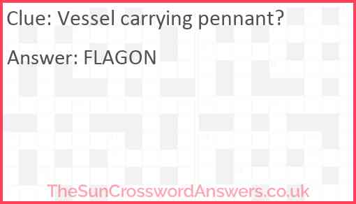 Vessel carrying pennant? Answer
