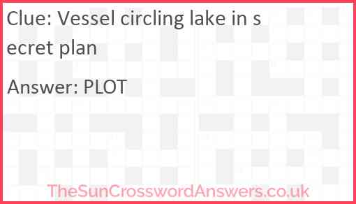 Vessel circling lake in secret plan Answer
