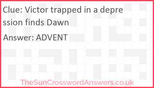 Victor trapped in a depression finds Dawn Answer