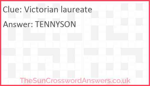 Victorian laureate Answer