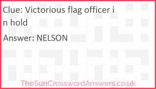 Victorious flag officer in hold Answer