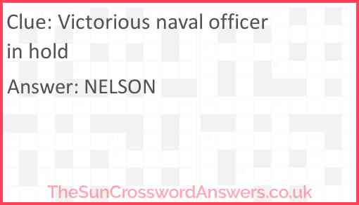 Victorious naval officer in hold Answer