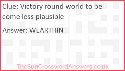 Victory round world to become less plausible Answer