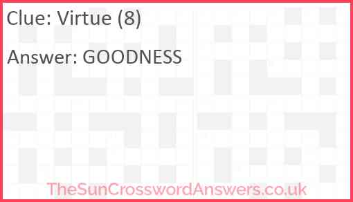 Virtue (8) Answer