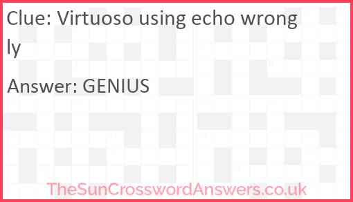 Virtuoso using echo wrongly Answer