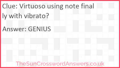 Virtuoso using note finally with vibrato? Answer